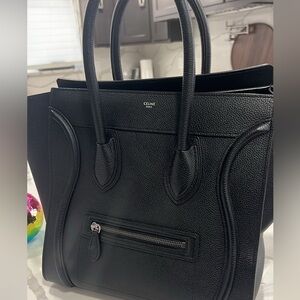 CELINE MICRO LUGGAGE HANDBAG IN DRUMMED CALFSKIN